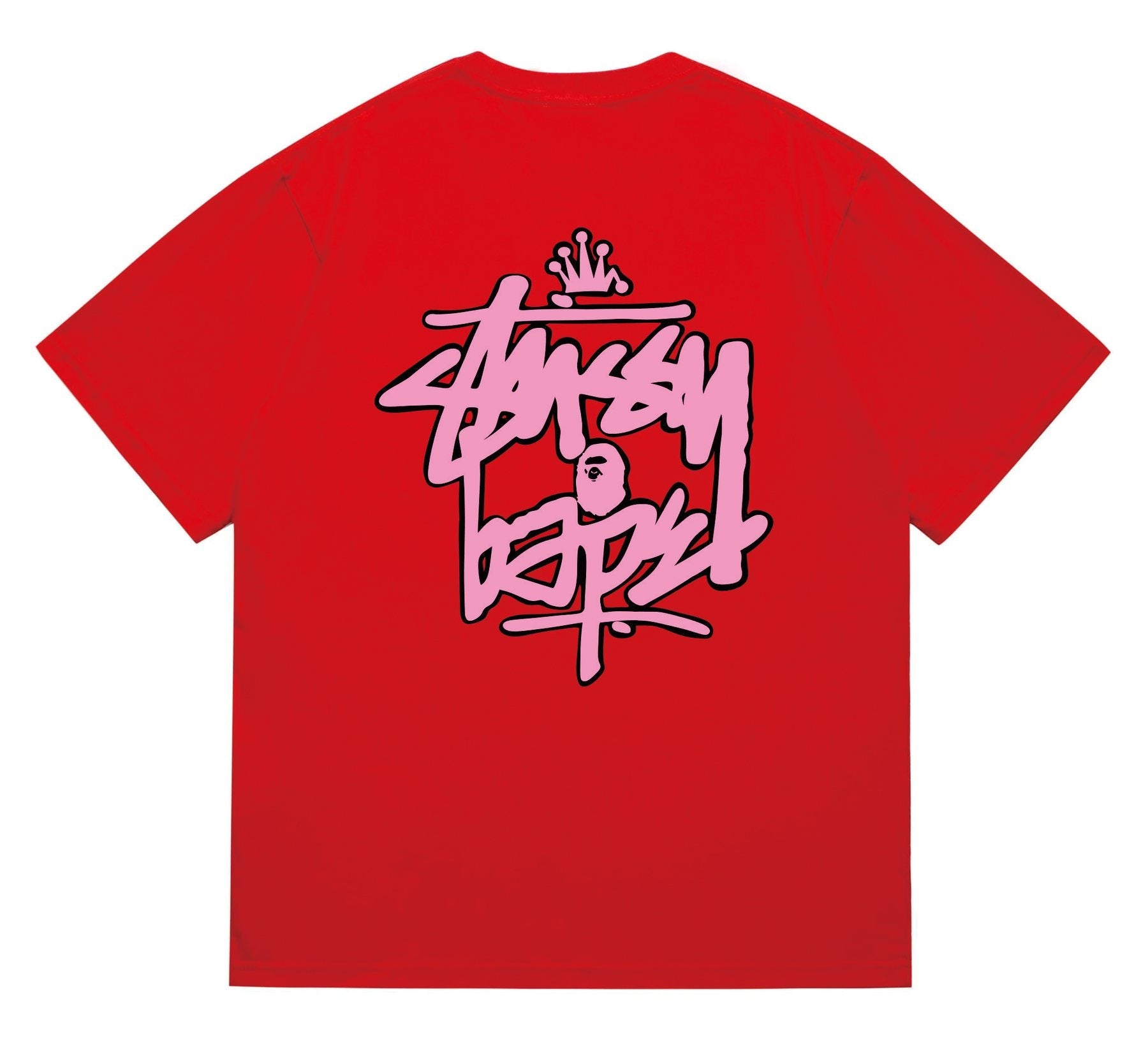 BAPE Crown-Face Graffiti Graphic T-Shirt — back