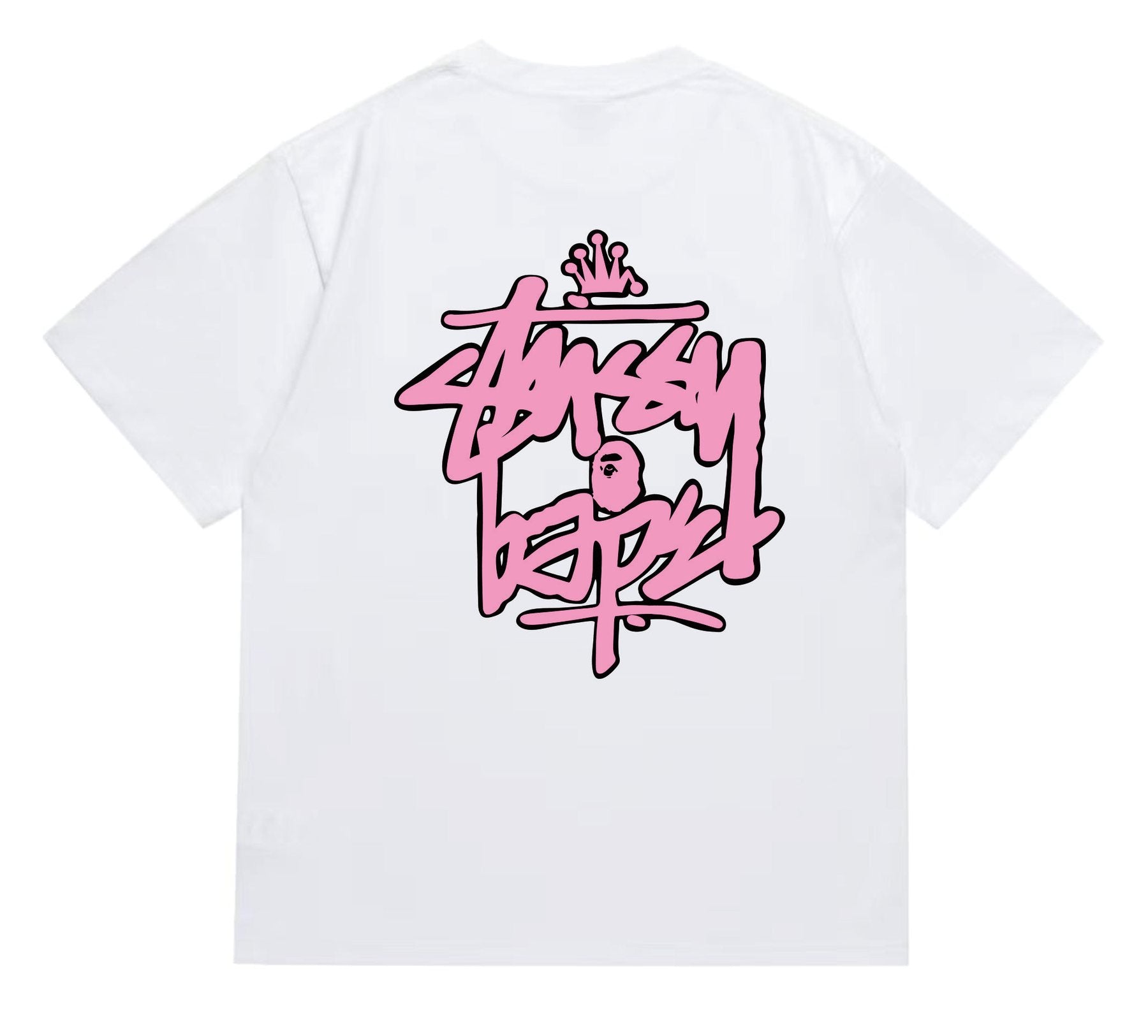 BAPE Crown-Face Graffiti Graphic T-Shirt — back