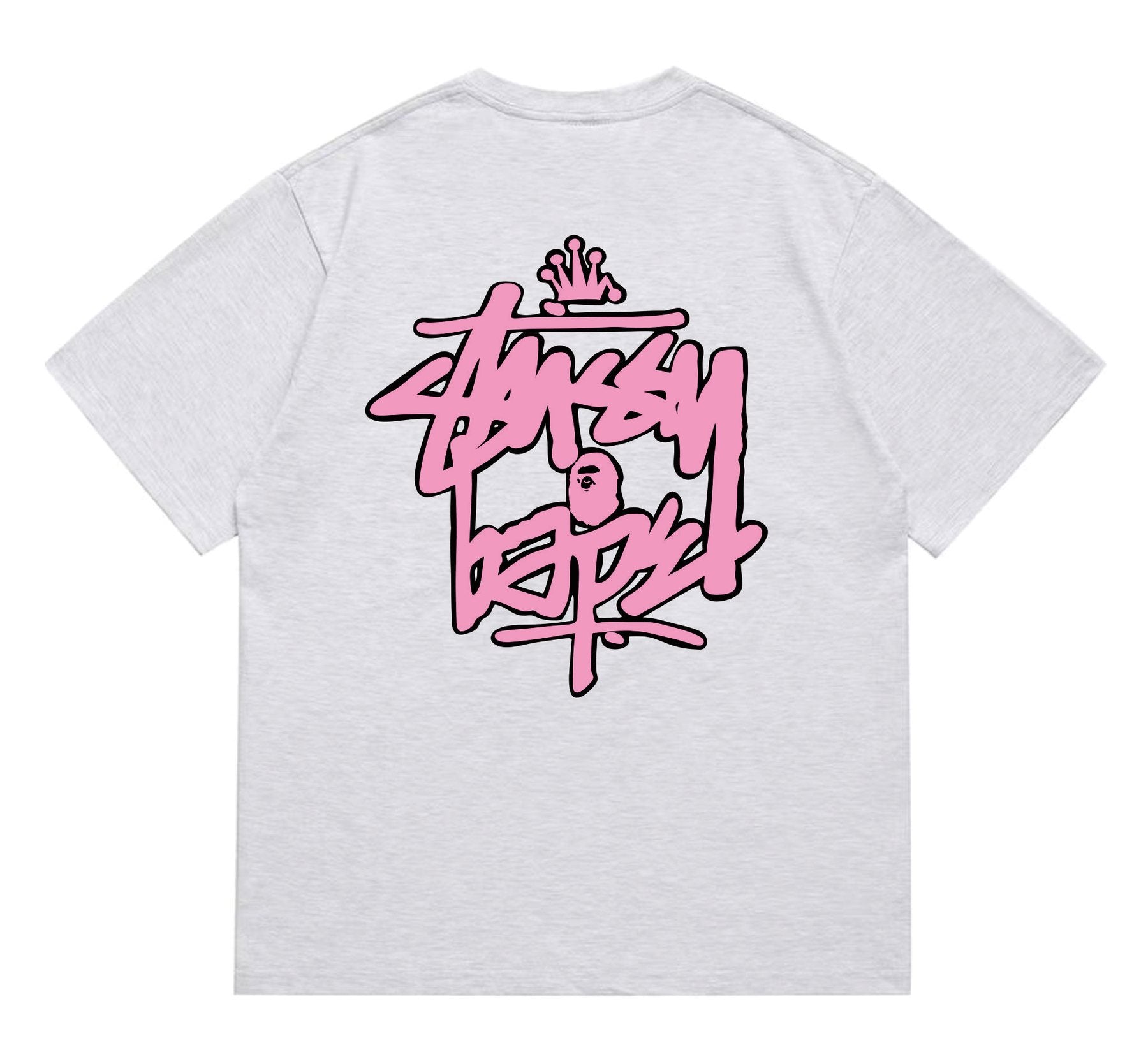 BAPE Crown-Face Graffiti Graphic T-Shirt — back