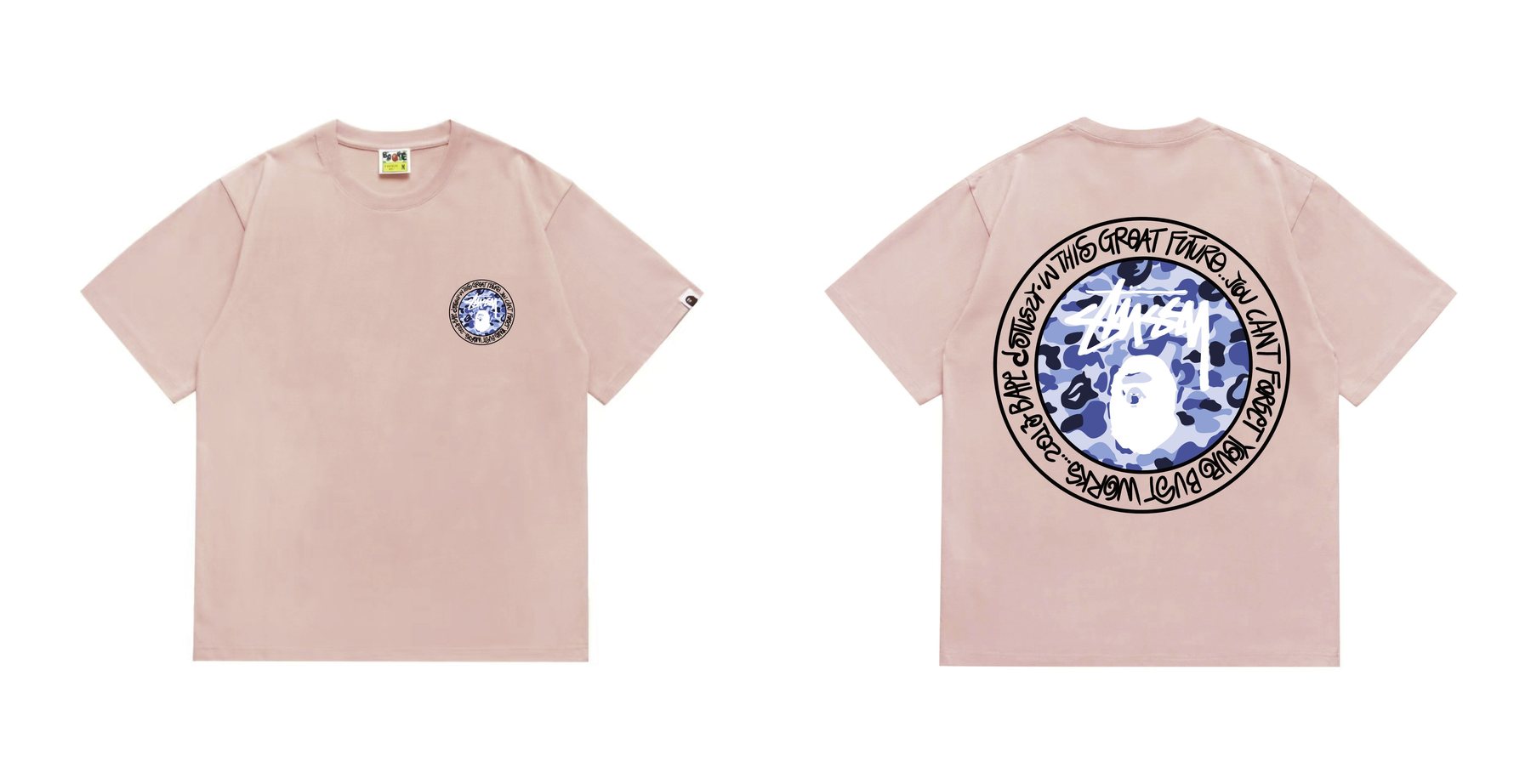 BAPE Circular Camo Back Graphic T-Shirt — comparison