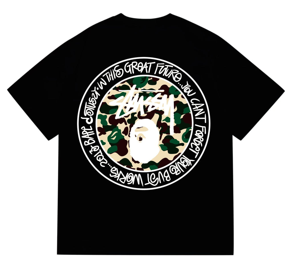 BAPE Circular Camo Ape Graphic T-Shirt — back