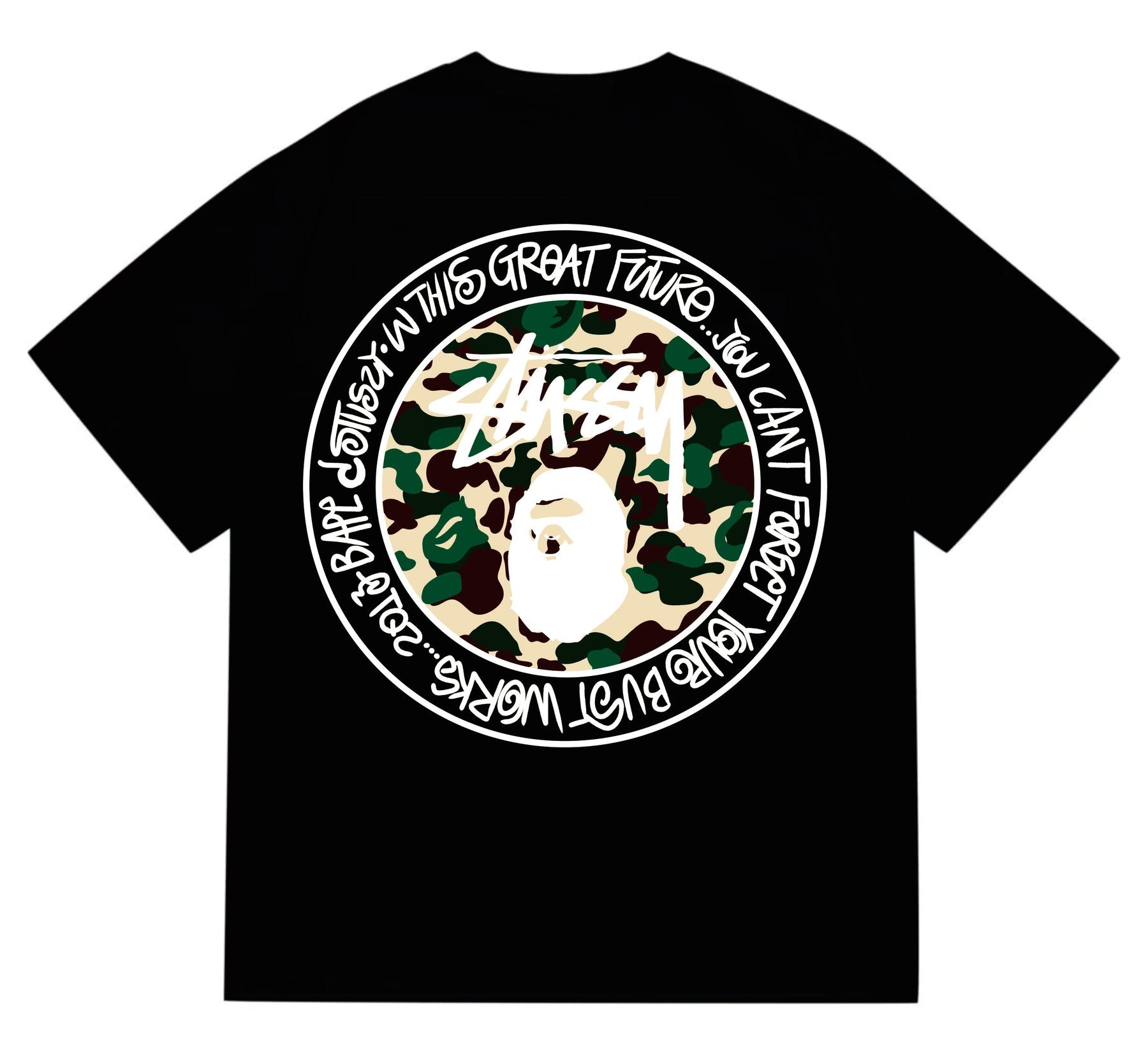 BAPE Circular Camo Ape Graphic T-Shirt — back