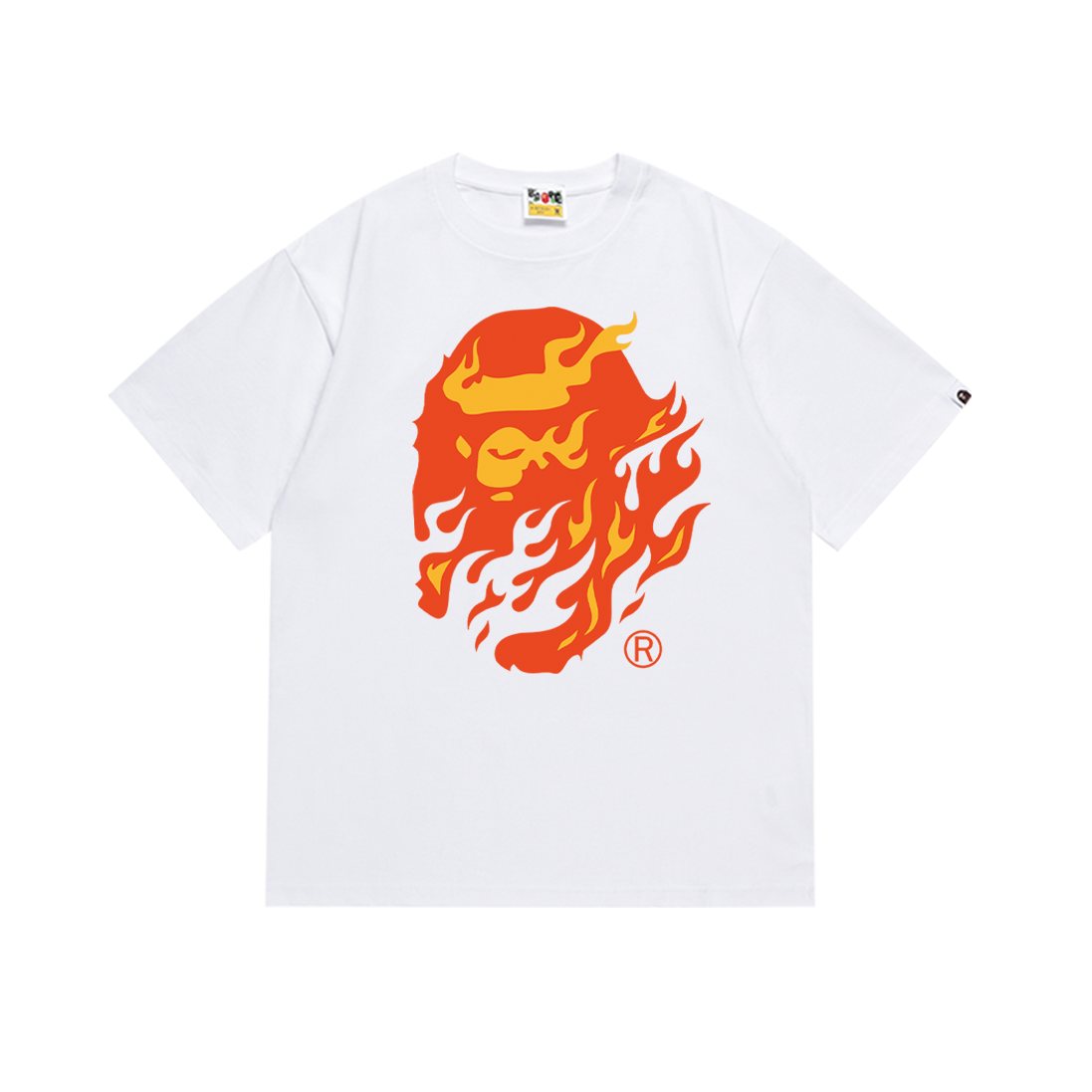 BAPE Flame Ape-Face Graphic Short-Sleeve T-Shirt — front