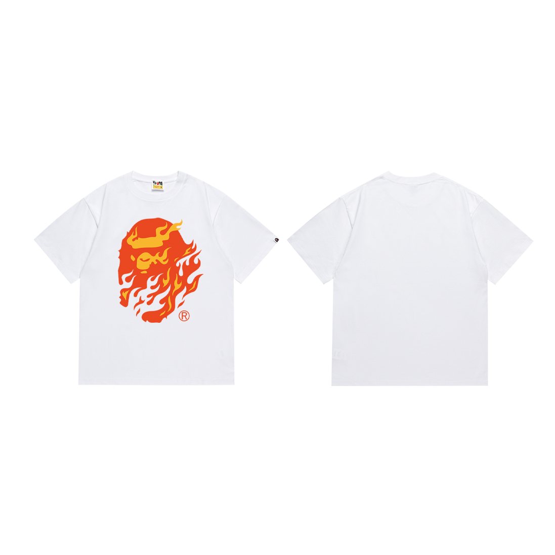 BAPE Flame Ape-Face Graphic Short-Sleeve T-Shirt — front