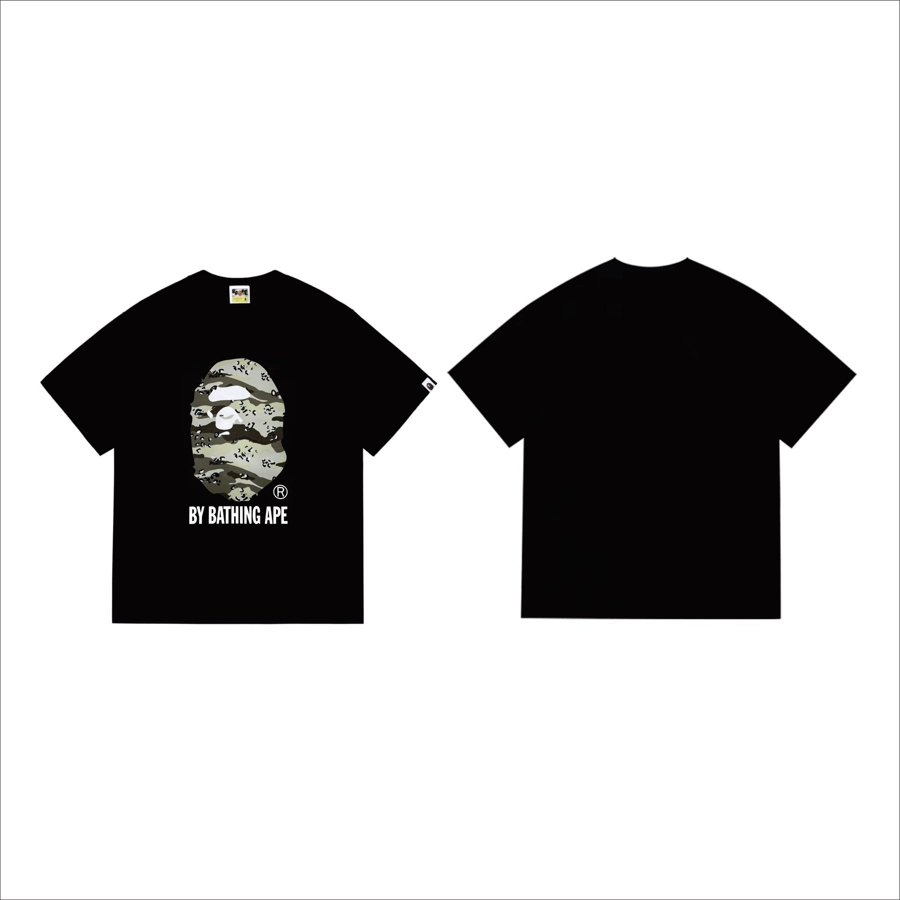BAPE Olive Camo Ape Head Graphic T-Shirt — front