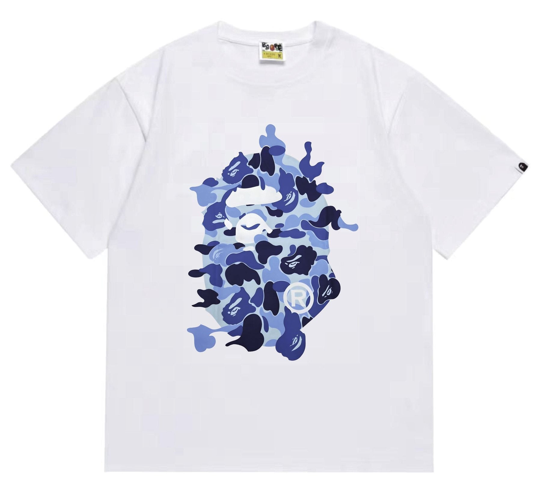 BAPE Camouflage Ape Face Graphic T-Shirt — front