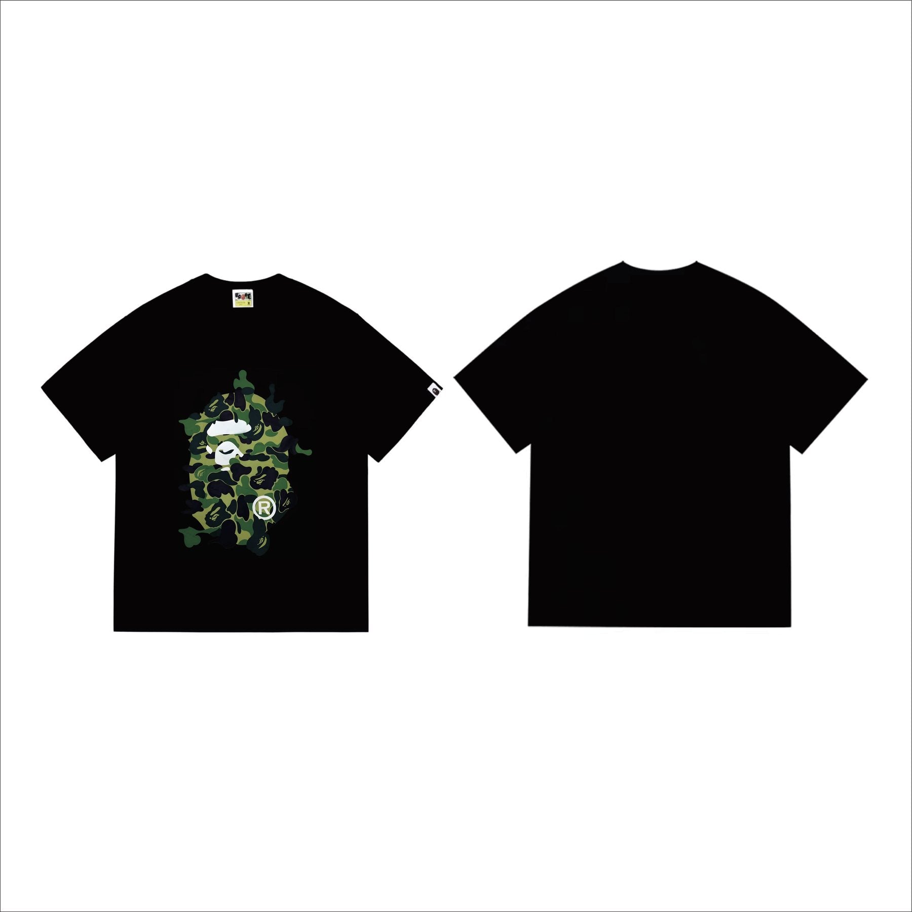 BAPE Camouflage Ape Face Graphic T-Shirt — front