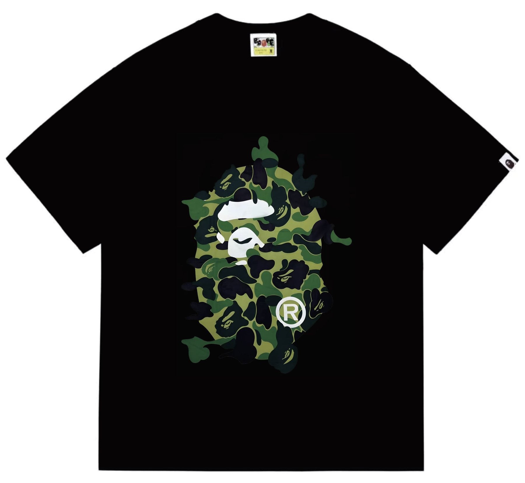 BAPE Camouflage Ape Face Graphic T-Shirt — front