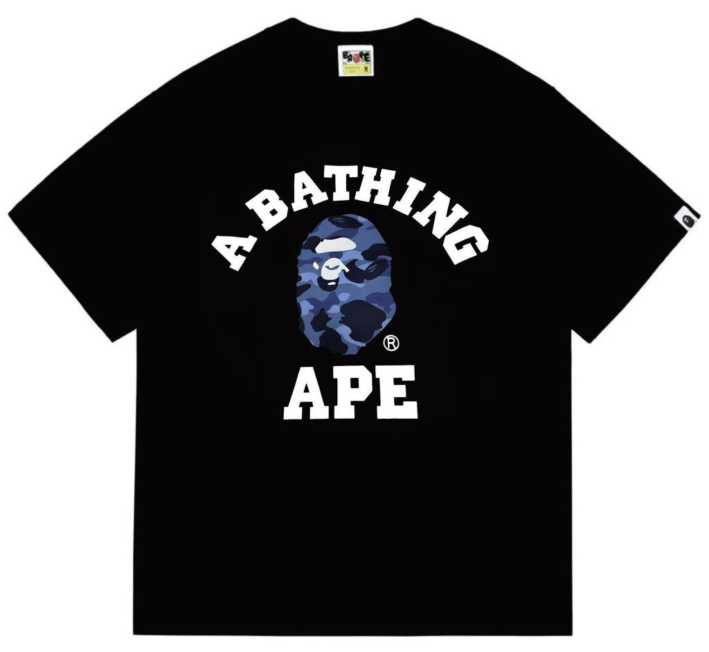 BAPE Blue Camo Ape Head Graphic T-Shirt — front