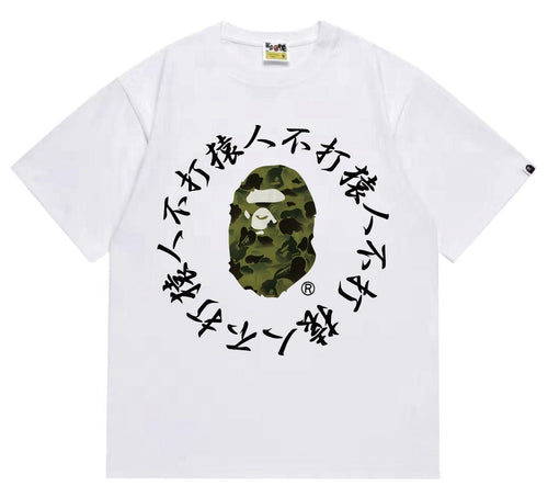 BAPE Face & Circular Text Graphic T-Shirt — front