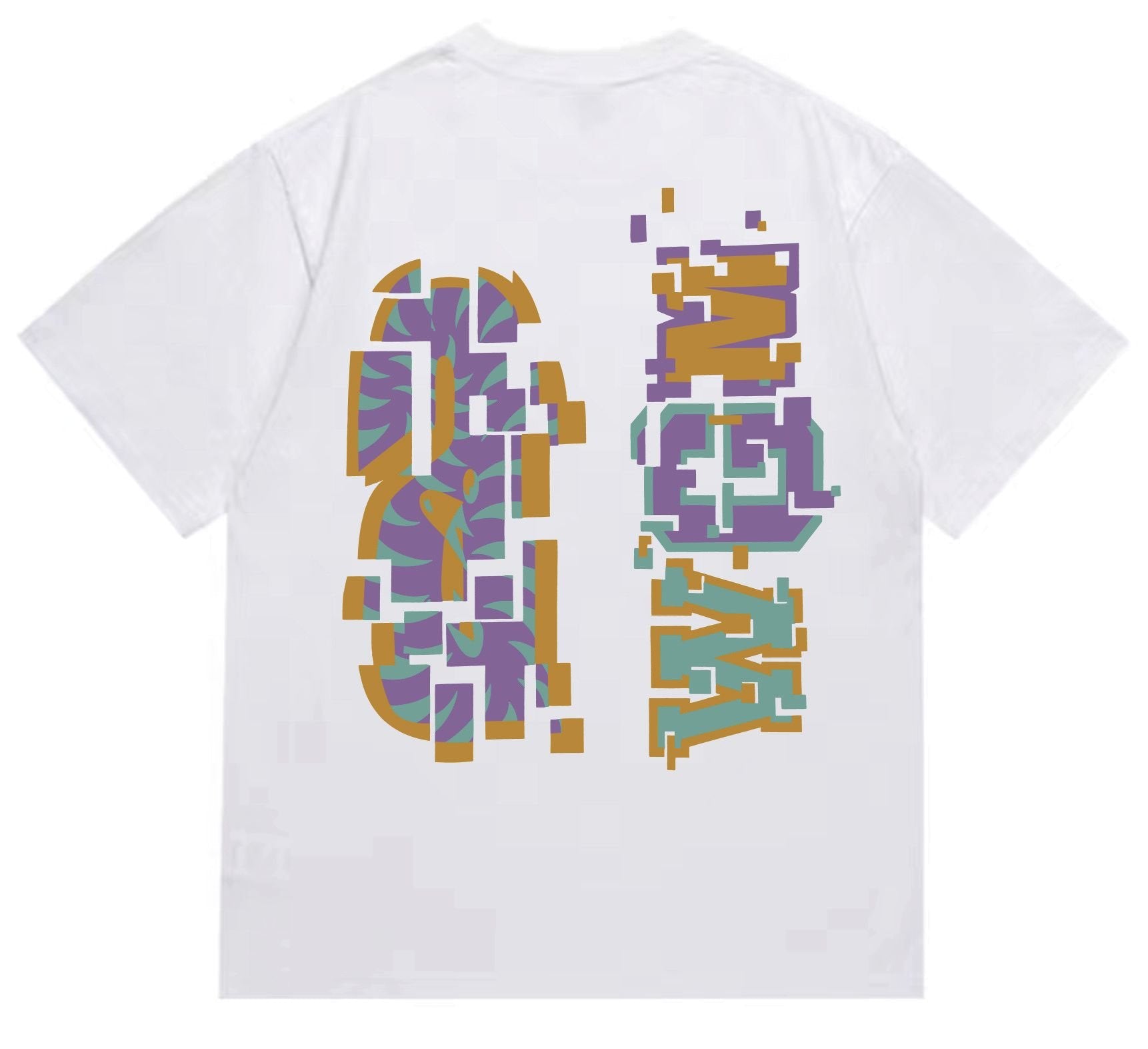 BAPE Pixelated Shark Graphic T-Shirt — back