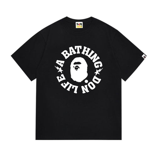 BAPE Circular Graphic Short-Sleeve T-Shirt - White, Black — front