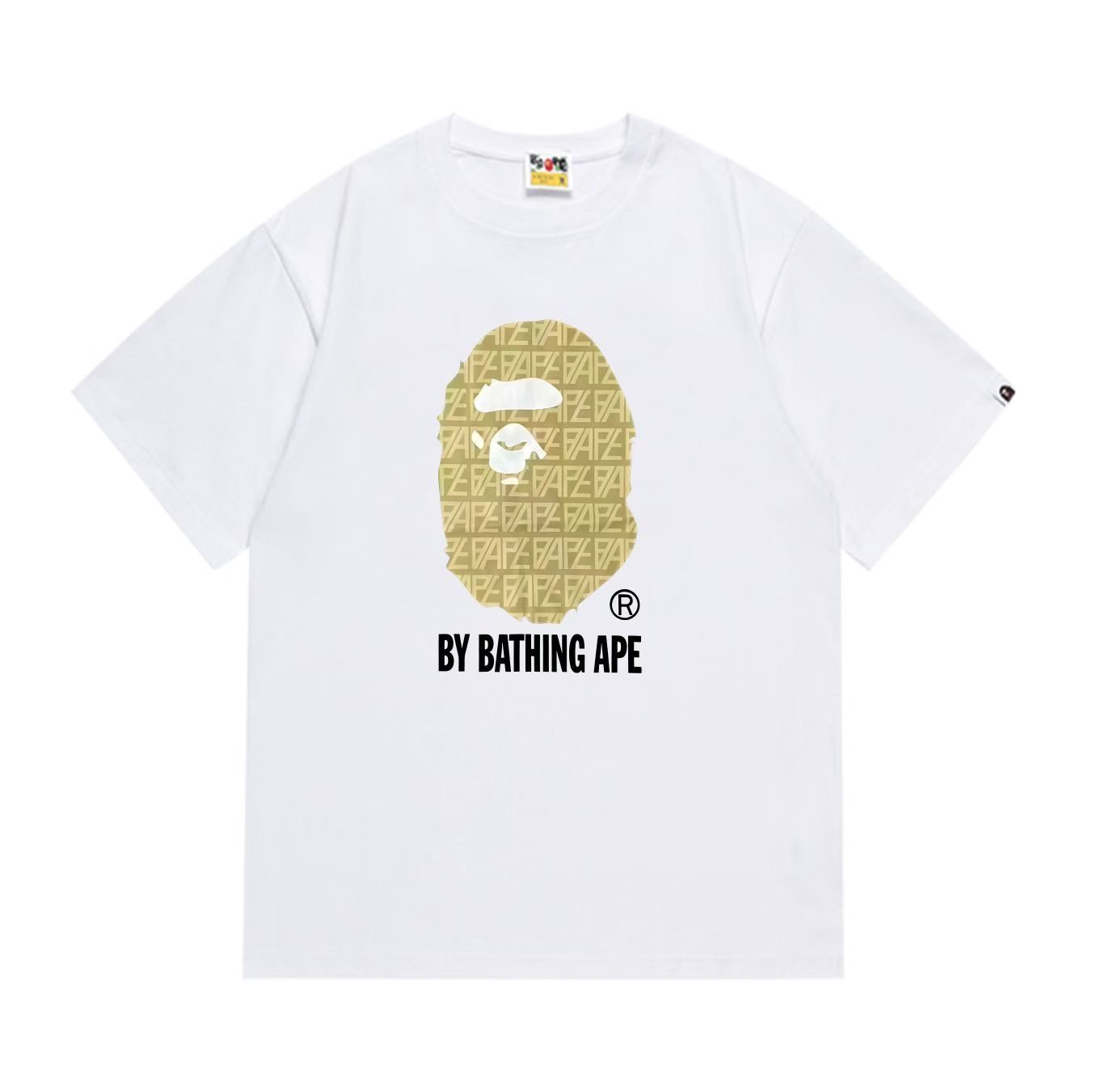 BAPE Gold Ape Head Graphic T-Shirt — front
