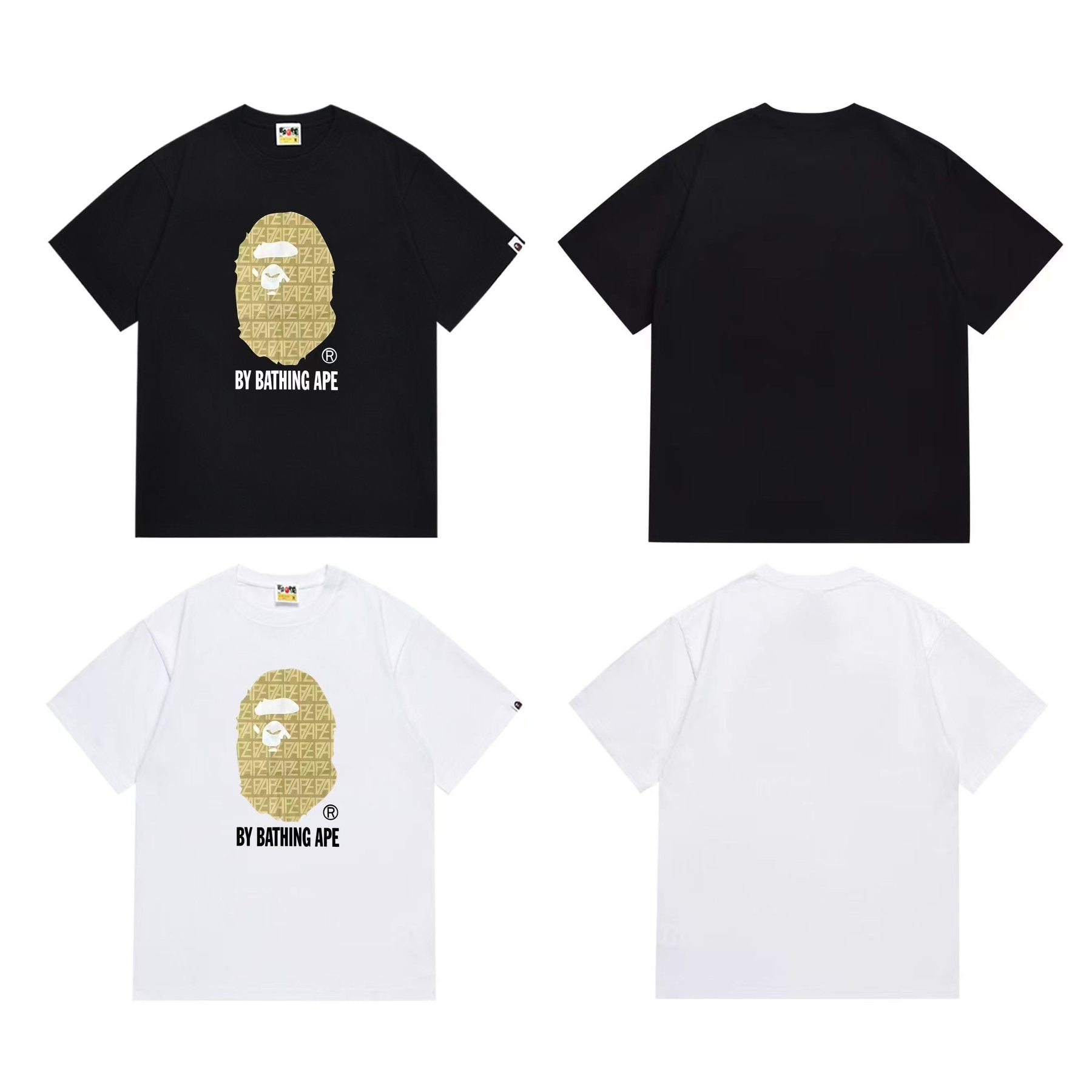 BAPE Gold Ape Head Graphic T-Shirt — comparison