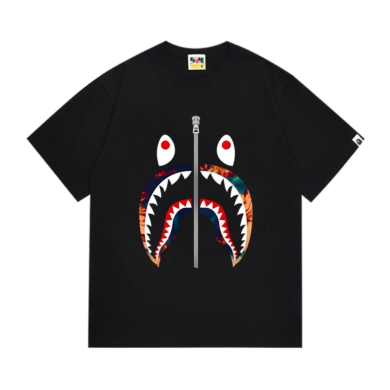 BAPE Shark Zip Graphic Short-Sleeve T-Shirt — hero