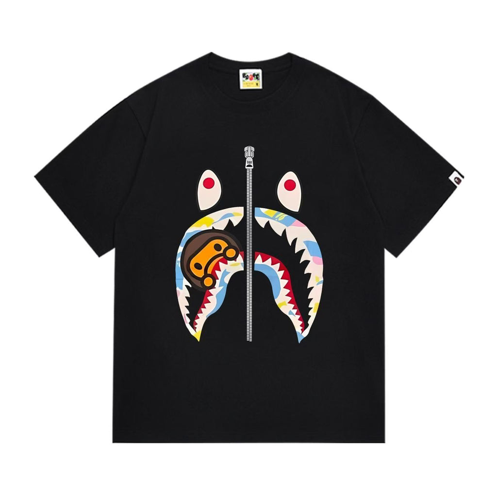 BAPE Shark Zipper Graphic T-Shirt — hero