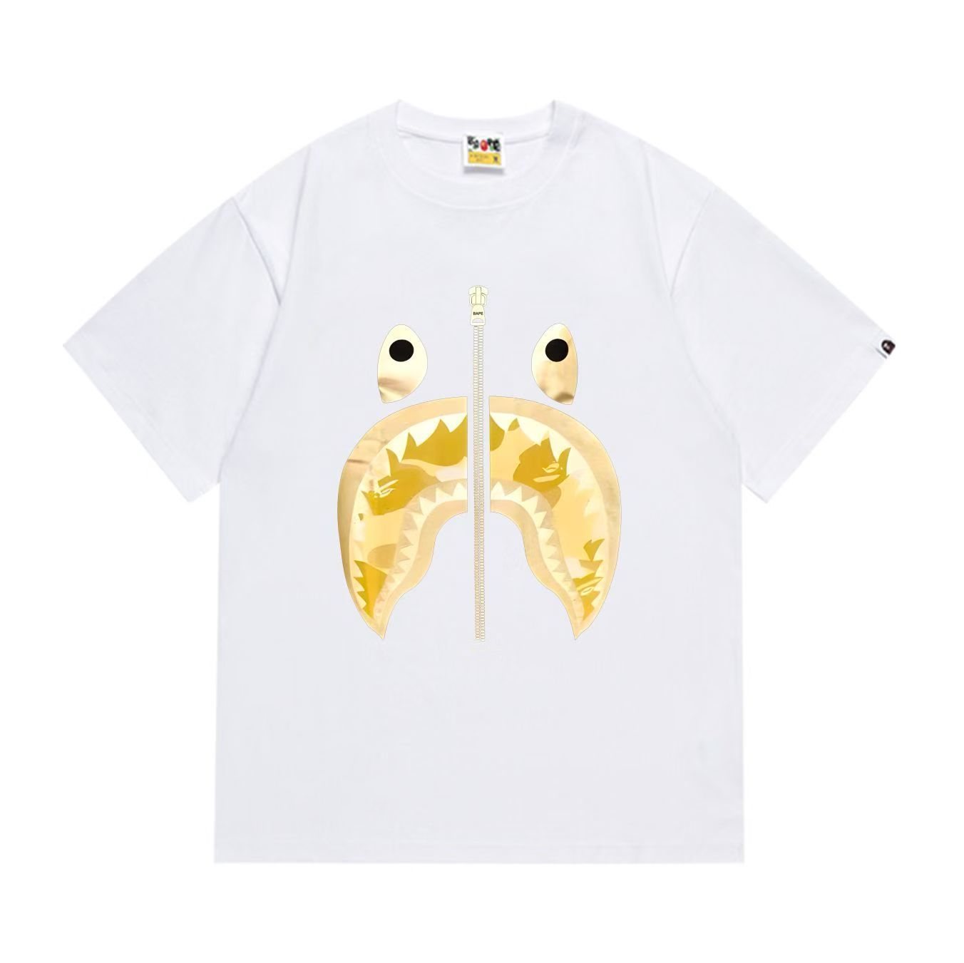 BAPE Shark Zip Graphic Short-Sleeve T-Shirt — front