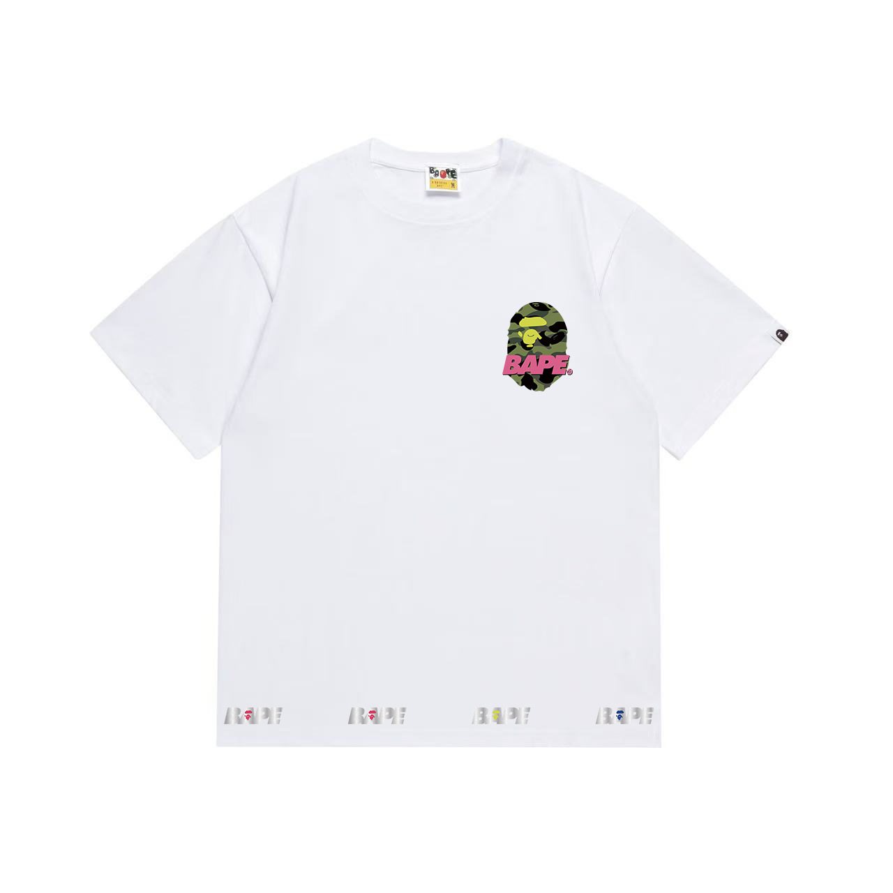 BAPE Three-Head Back Graphic Short-Sleeve T-Shirt — front