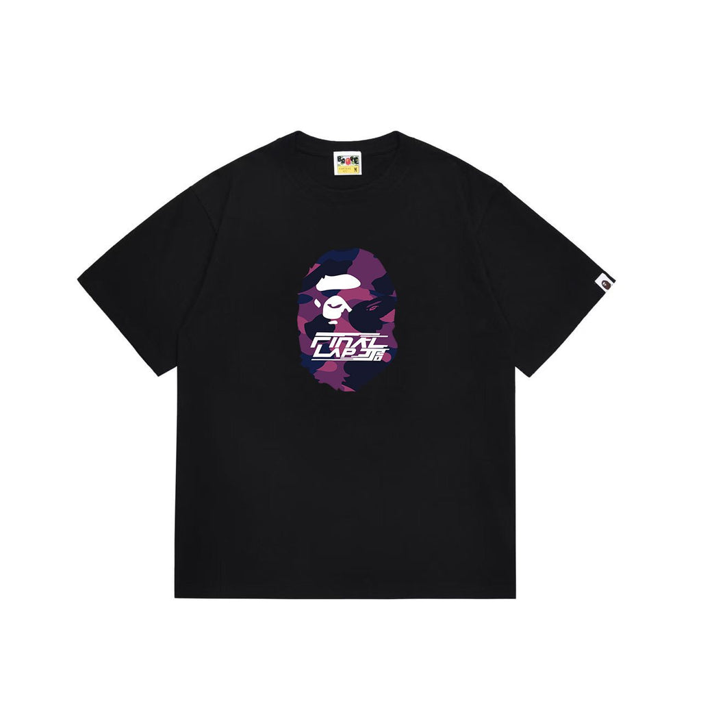 BAPE Purple Face Graphic Short-Sleeve T-Shirt — hero