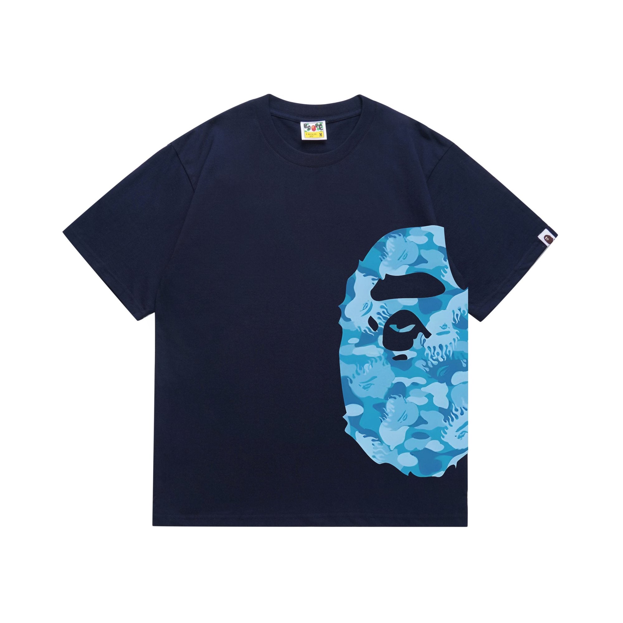 BAPE Blue Ape-Head Side Graphic T-Shirt — hero