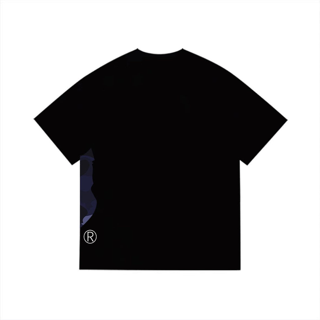 BAPE Blue Camo Ape-Head Graphic T-Shirt — back