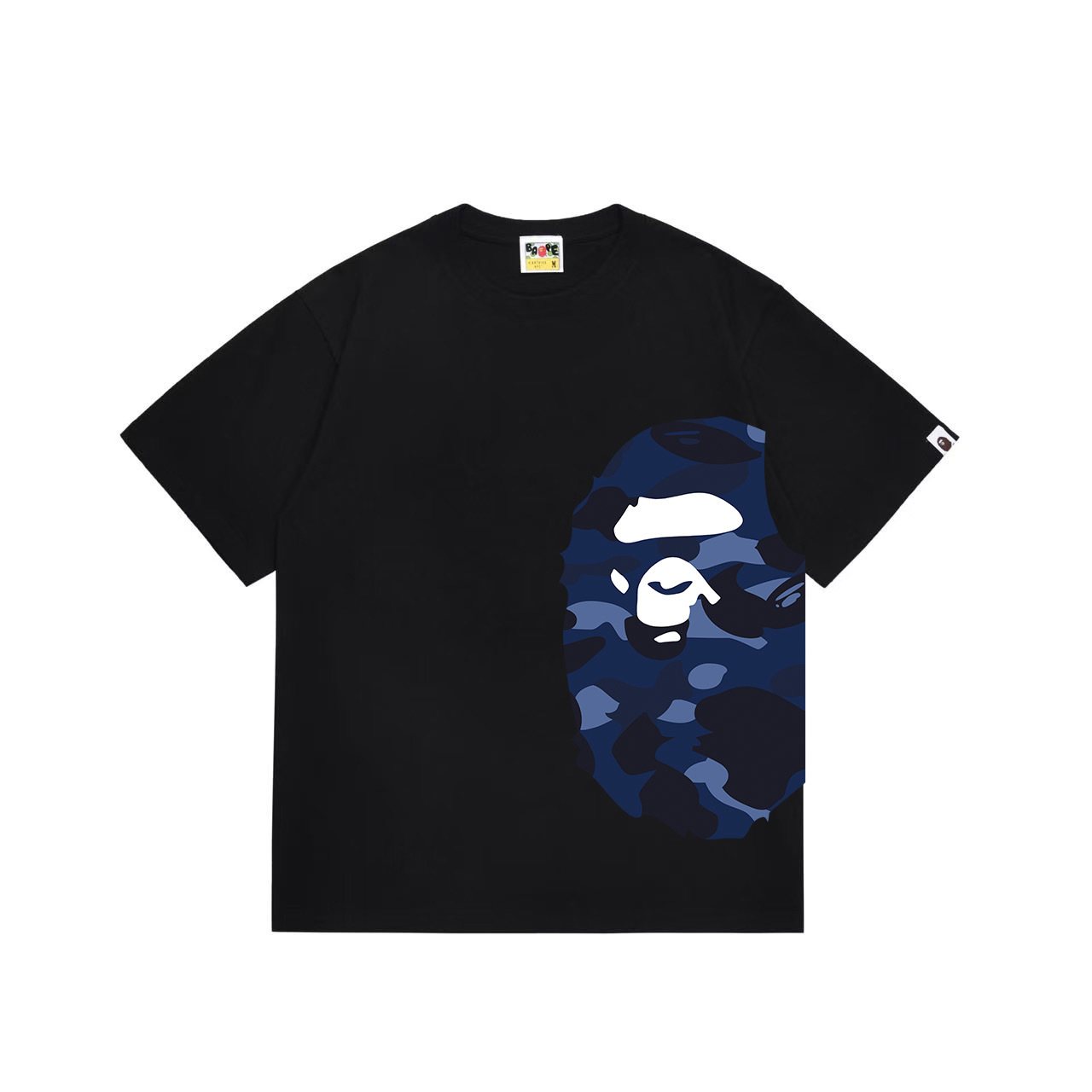 BAPE Blue Camo Ape-Head Graphic T-Shirt — hero