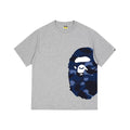 BAPE Blue Camo Ape-Head Graphic T-Shirt — front