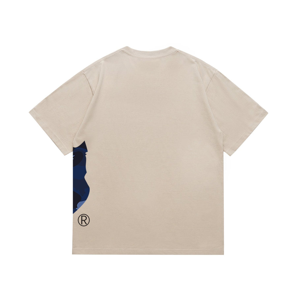 BAPE Blue Camo Ape-Head Graphic T-Shirt — back
