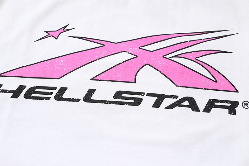 Hellstar Pink & Black Graphic T-Shirt — detail