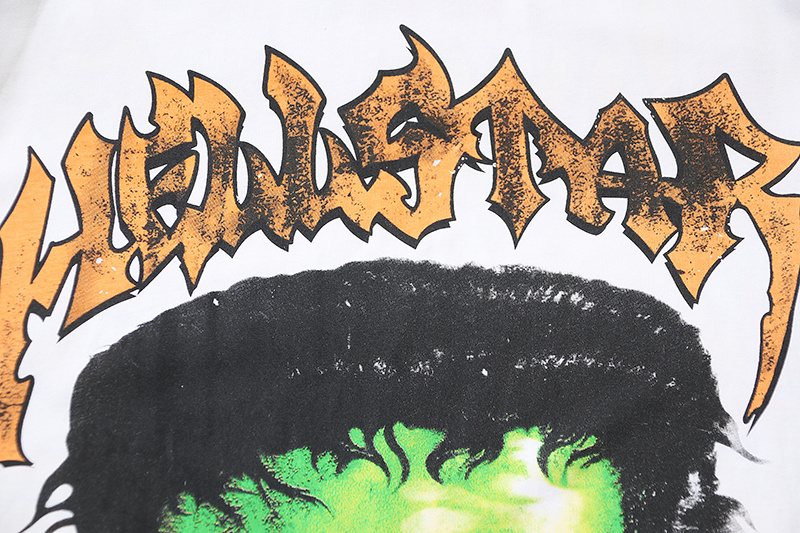 Hellstar Green Boy Head Graphic T-Shirt — detail