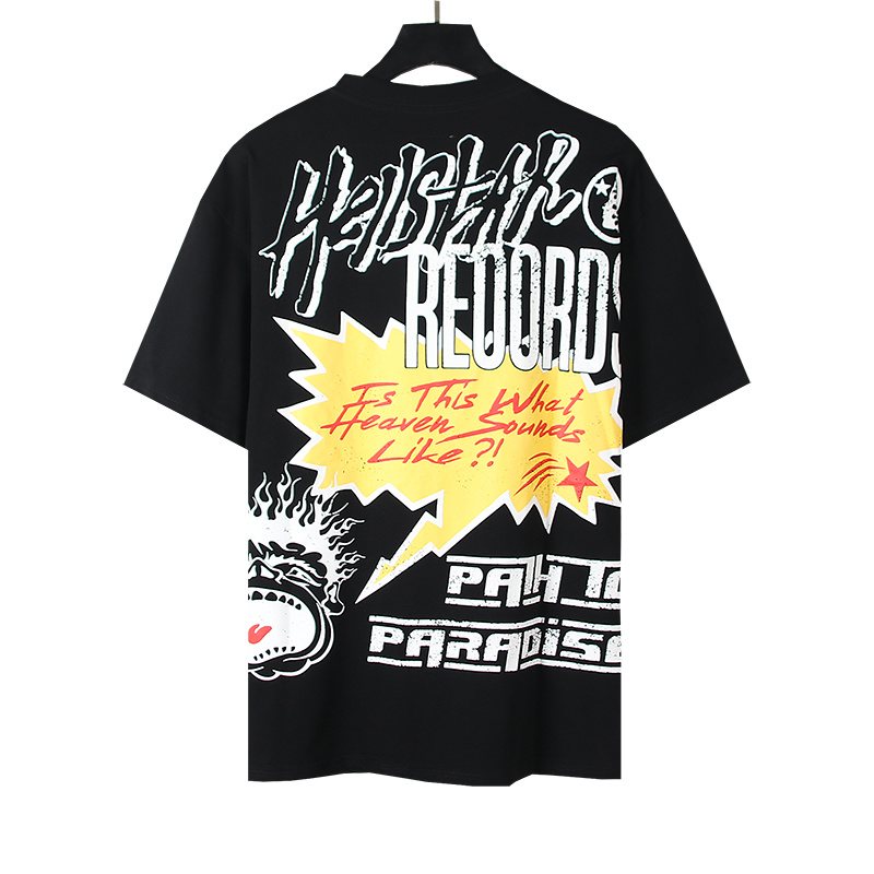 Hellstar Hollywood Records Graphic T-Shirt — back