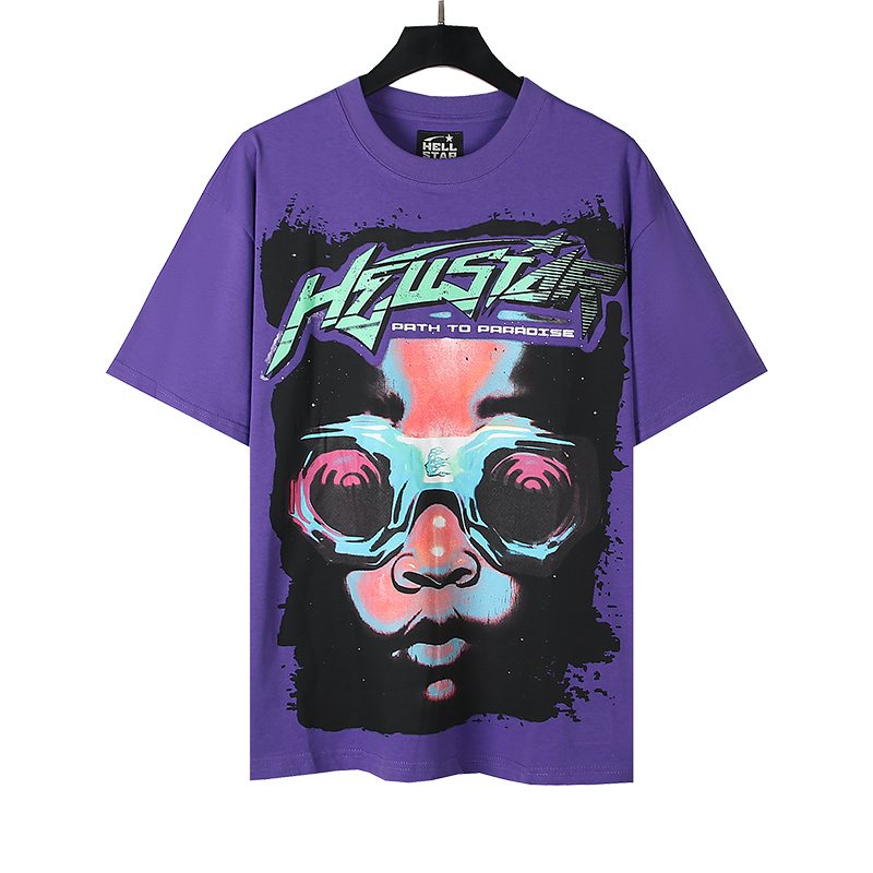 Hellstar Path to Paradise Purple Graphic T-Shirt — front