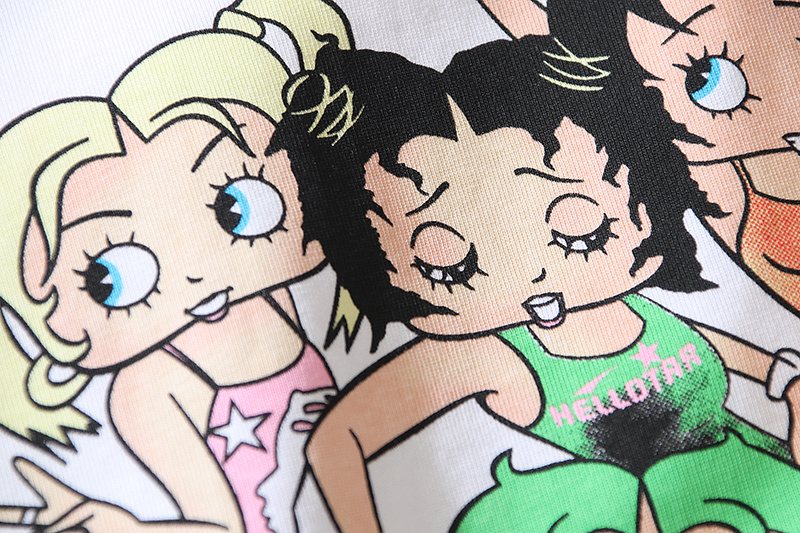 Hellstar Paradise Girls Graphic T-Shirt — fabric_closeup