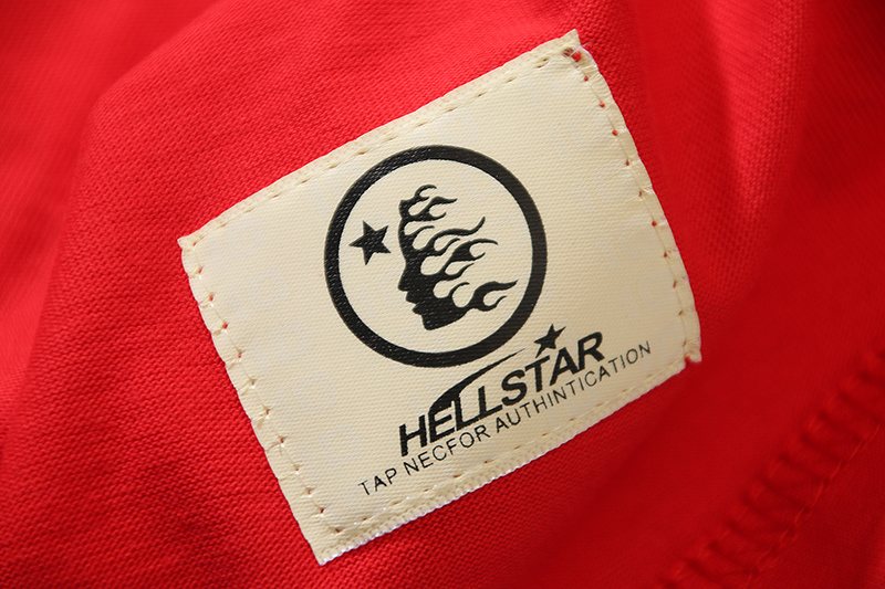 Hellstar Red Front & Back Graphic T-Shirt — neck_label