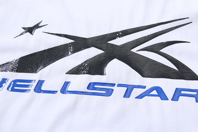 Hellstar White Front & Back Graphic T-Shirt — detail
