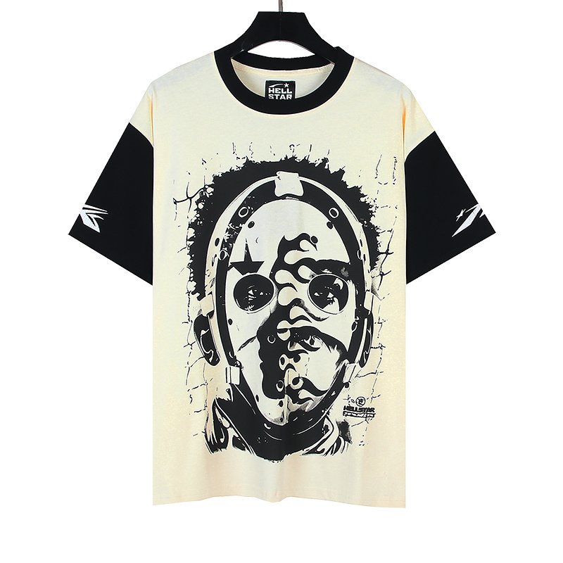 Hellstar 777 Face Graphic Contrast T-Shirt — front