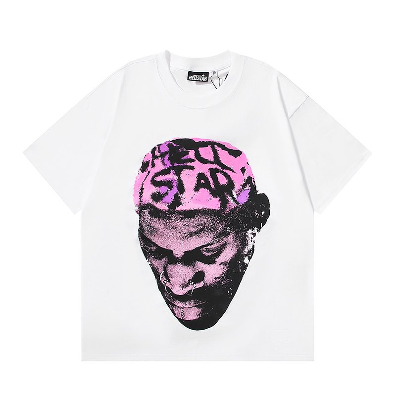 Hellstar White Front & Back Graphic T-Shirt — front