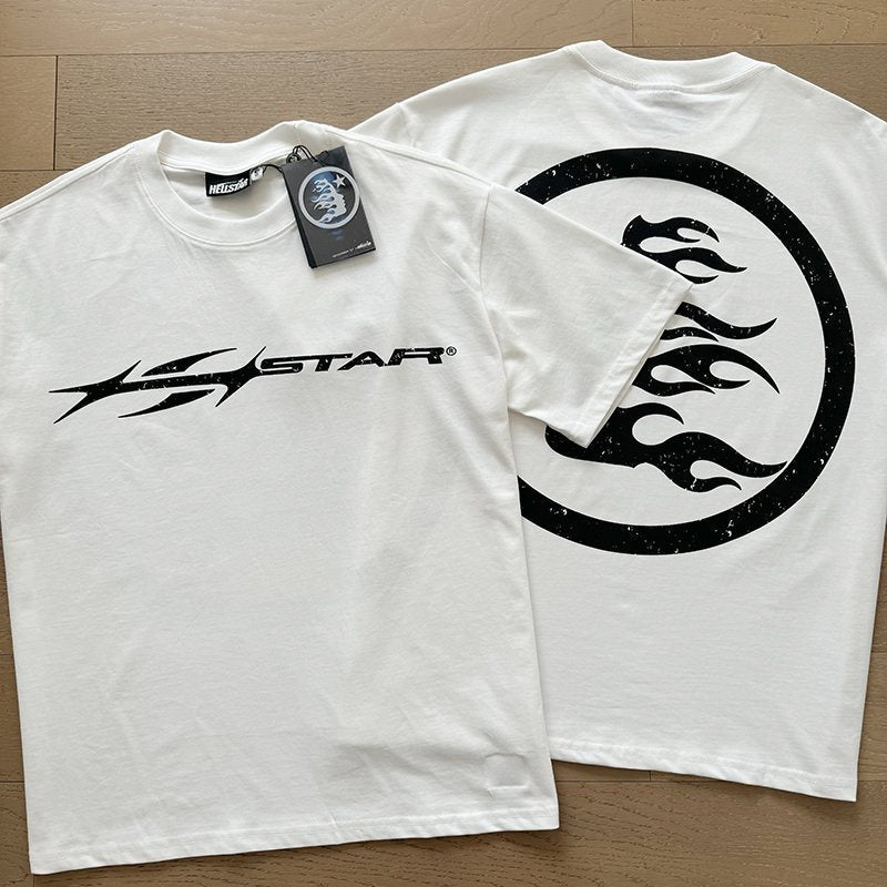 Hellstar Circular Flame Graphic T-Shirt — context