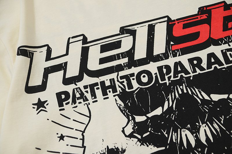 Hellstar Skull Flame Graphic T-Shirt — detail