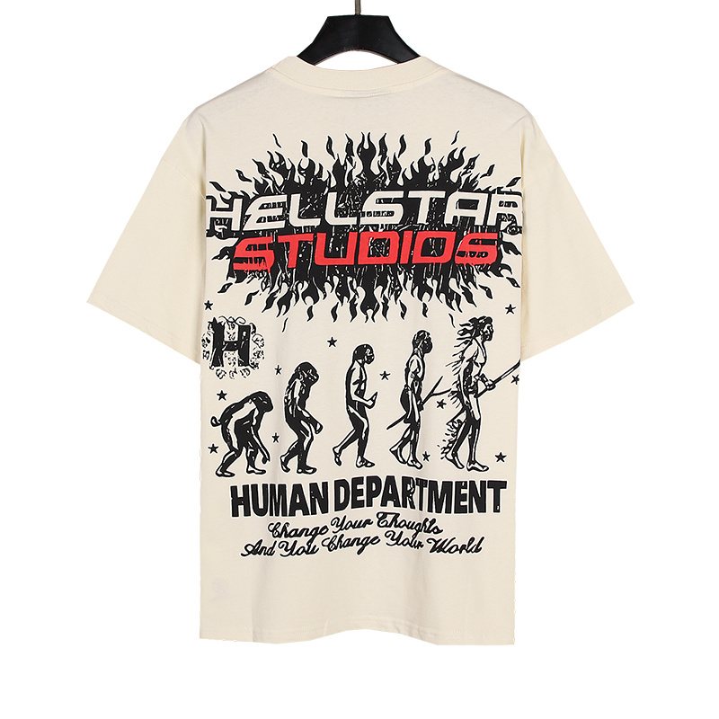 Hellstar Skull Flame Graphic T-Shirt — back
