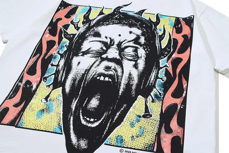 Hellstar Screaming Face Graphic T-Shirt — detail