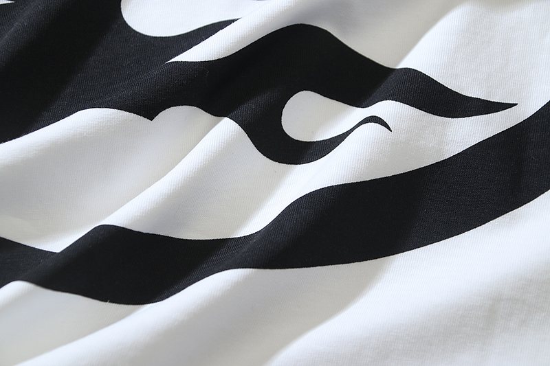 Hellstar White Flame Graphic Short-Sleeve T-Shirt — detail