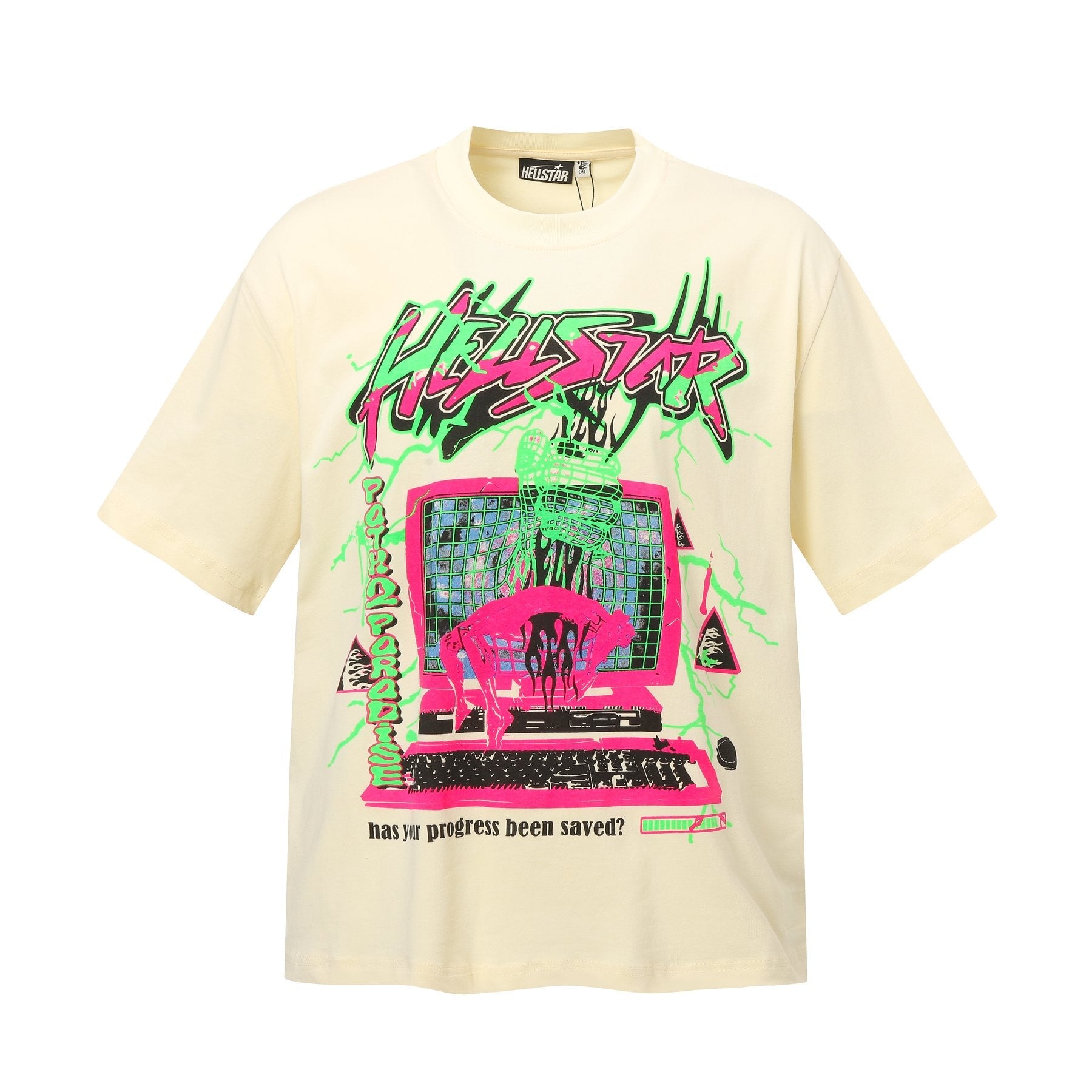 Hellstar Has Your Progress Been Saved? Graphic T-Shirt — front