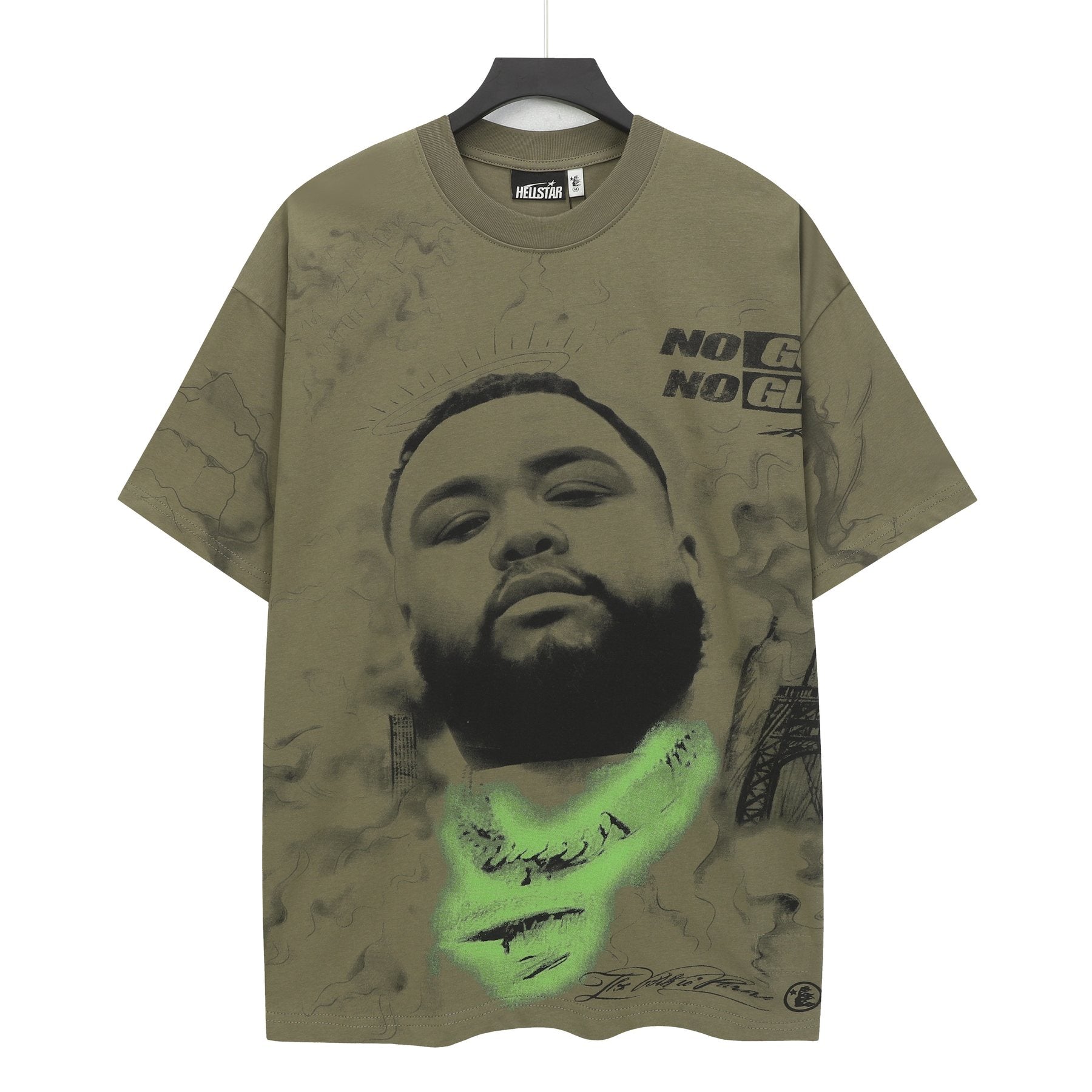 Hellstar No Guts No Glory Portrait Graphic T-Shirt — front