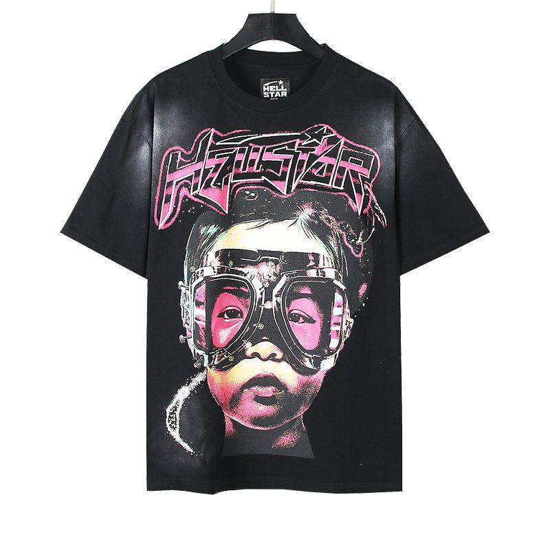 Hellstar Washed Black Graphic T-Shirt — hero