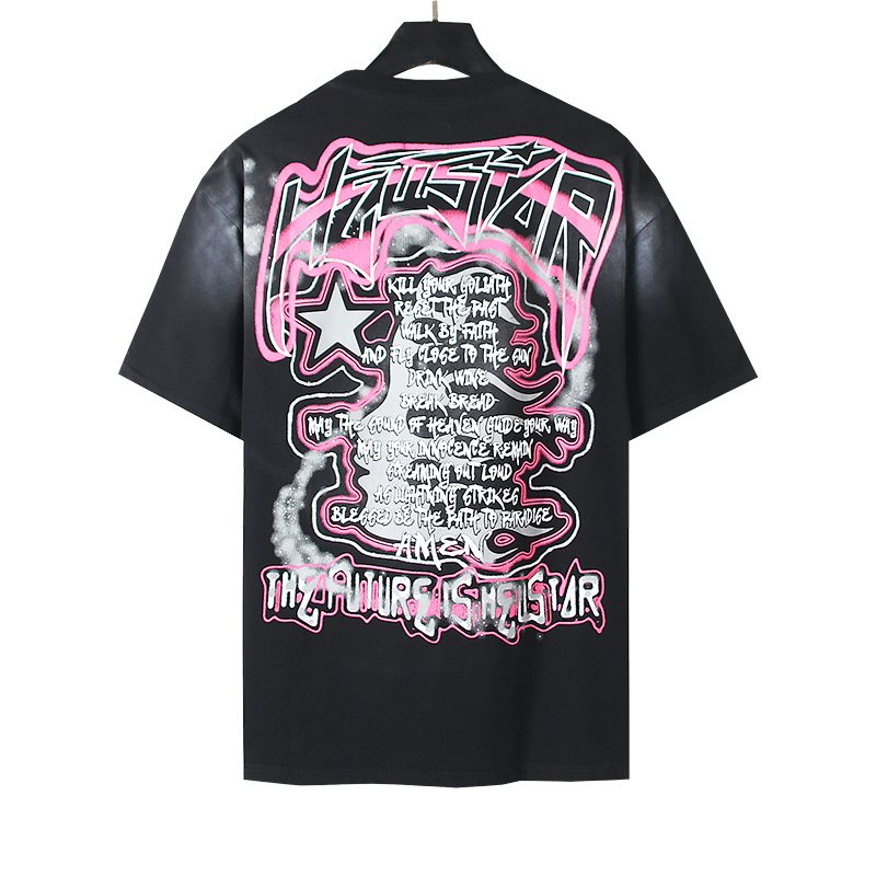 Hellstar Washed Black Graphic T-Shirt — back