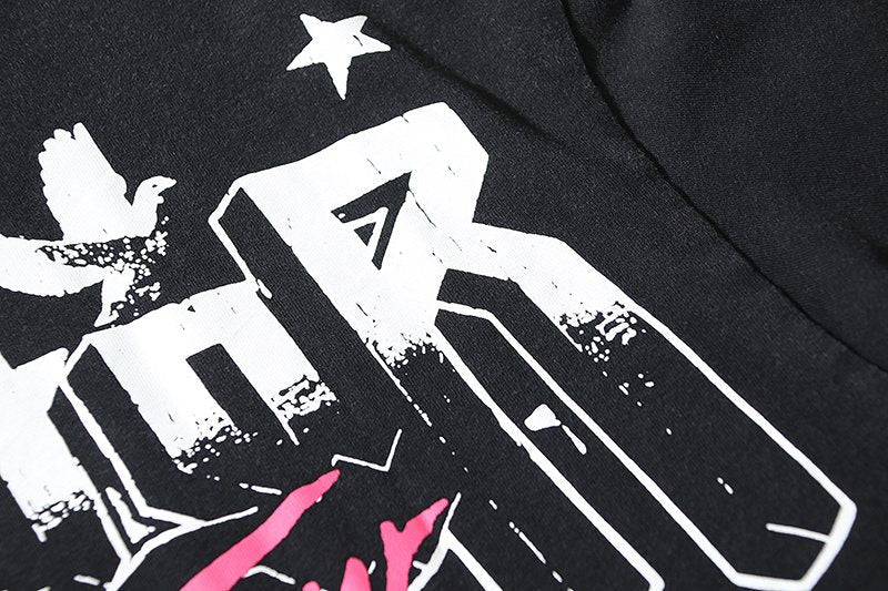 Hellstar Pink & White Graphic Short-Sleeve T-Shirt — detail