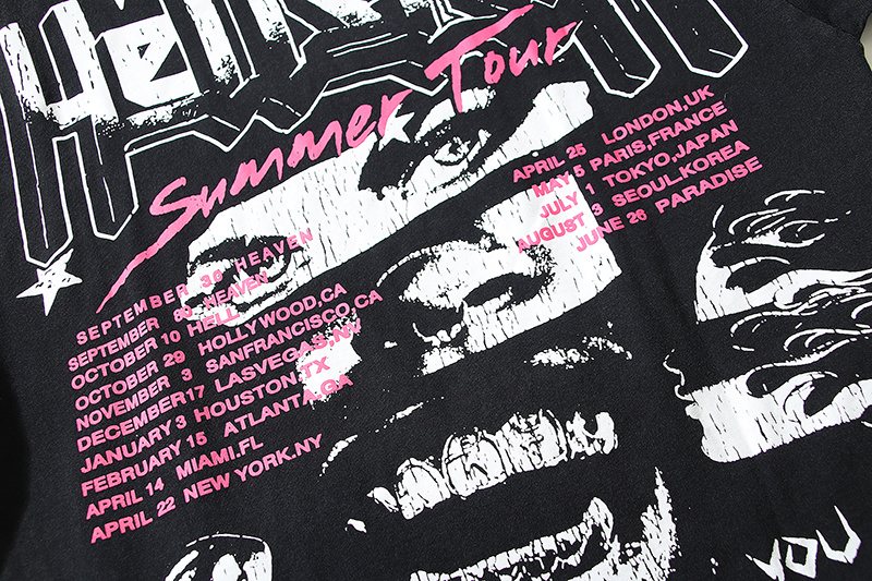 Hellstar Pink & White Graphic Short-Sleeve T-Shirt — detail