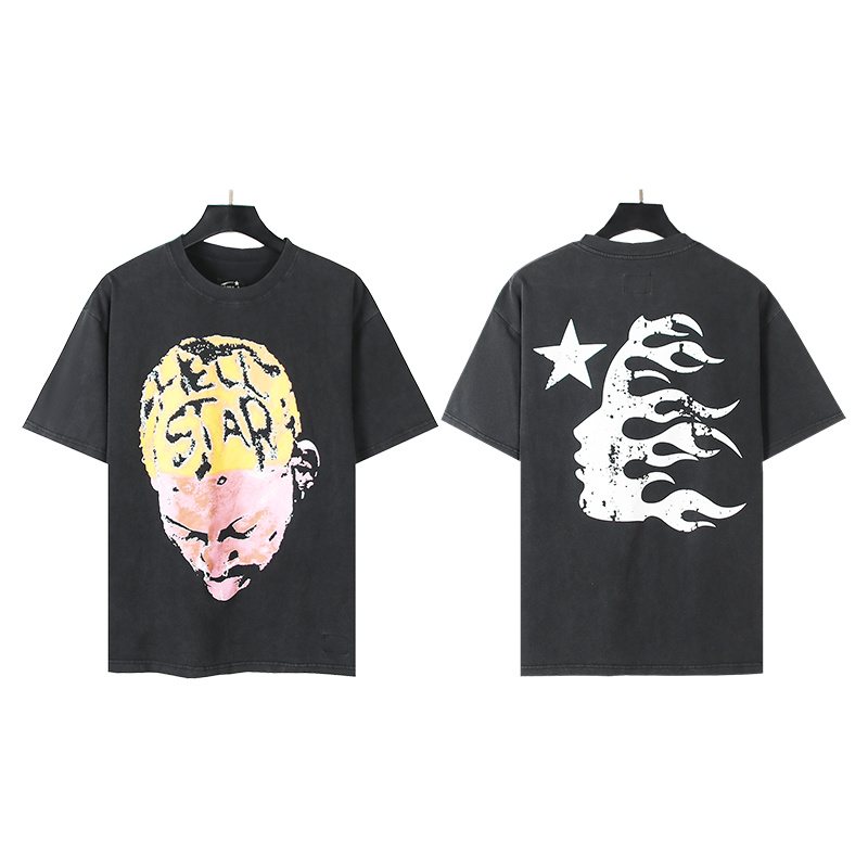 Hellstar Flame Star Face Graphic T-Shirt — hero