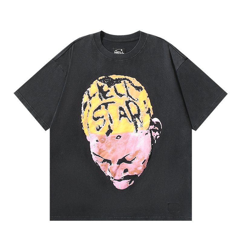 Hellstar Flame Star Face Graphic T-Shirt — front